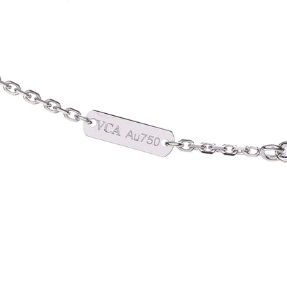 Van Cleef & Arpels 18K White Gold Trace Chain Necklace 4 of 6