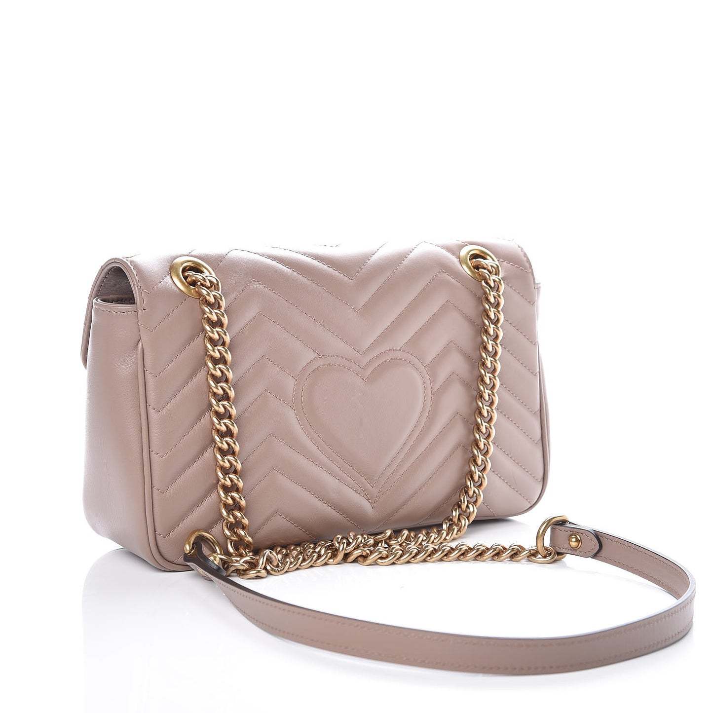 Calfskin Matelasse Small GG Marmont Shoulder Bag Porcelain Rose