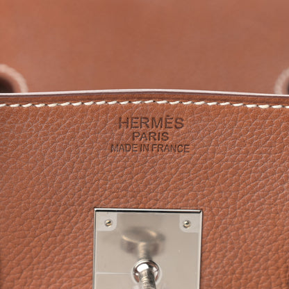 Hermes Natural Barenia Faubourg Birkin 35 Fauve 6 of 21