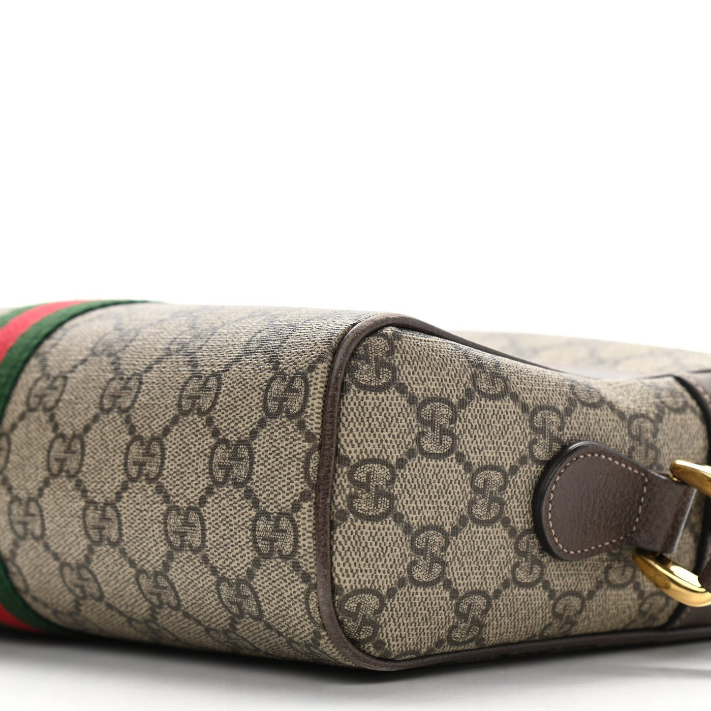 GG Supreme Monogram Web Small Ophidia Shoulder Bag Brown