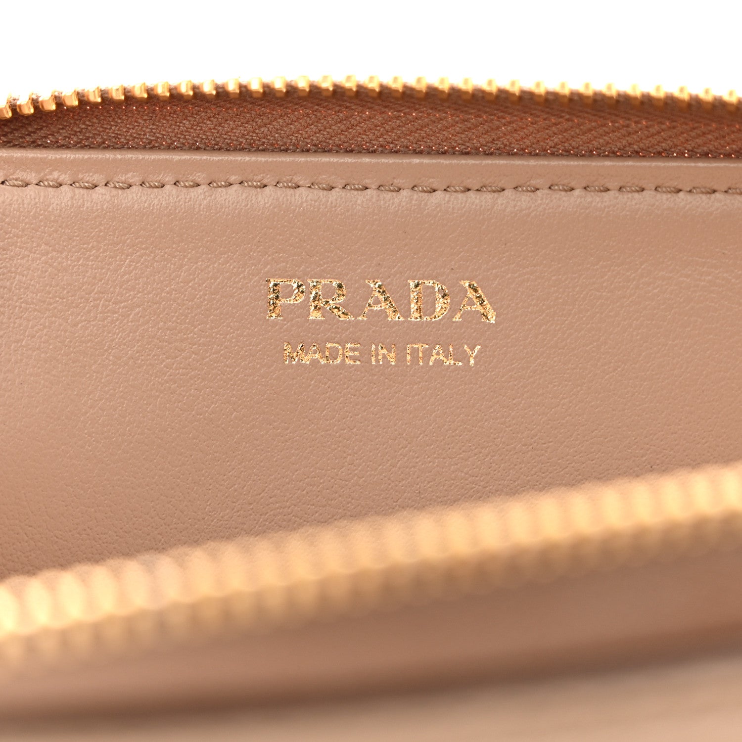 Prada Daino Colour Metal Zip Around Keychain Cammeo 6 of 8