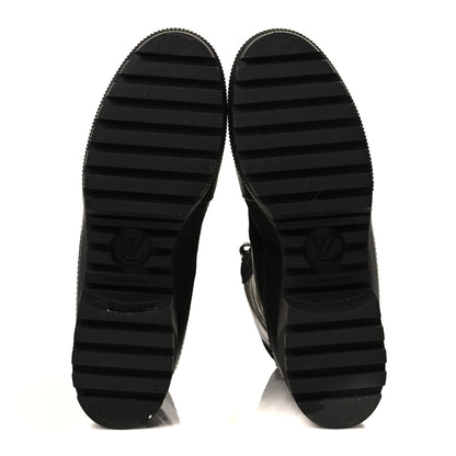 Louis Vuitton Suede Monogram Laureate Platform Desert Boots 38 Kaki Black 5 of 10