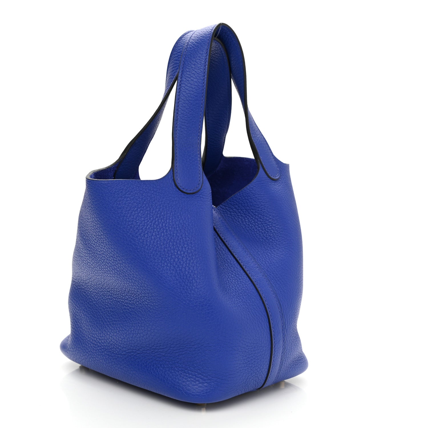 Hermes Taurillon Clemence Picotin Lock 18 PM Bleu Electrique 3 of 10