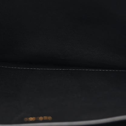 Celine Canvas Calfskin Triomphe Embroidered Medium Triomphe Bag Black 6 of 11