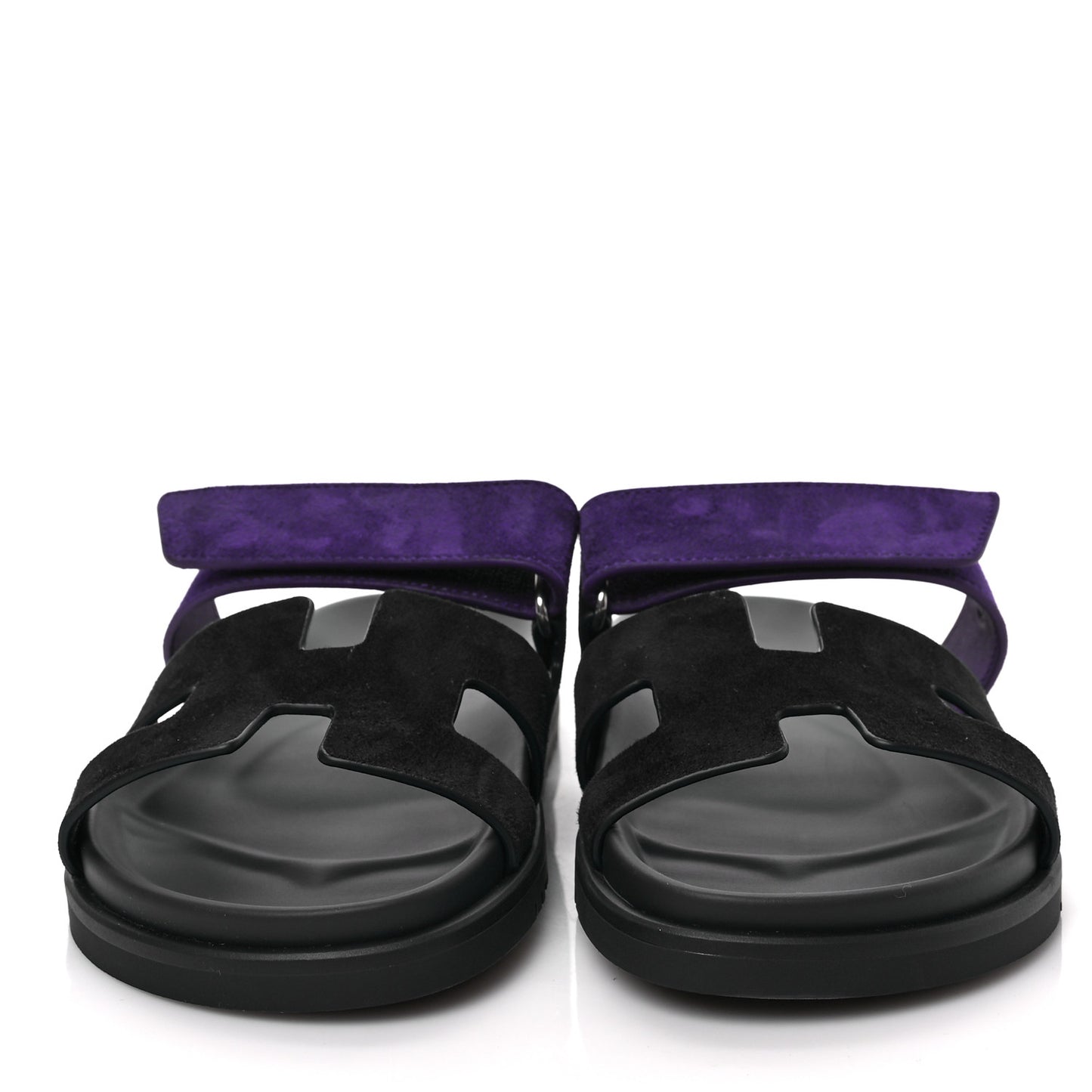 Suede Goatskin Womens Chypre Sandals 37.5 Marine Violet Majorette