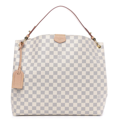 Louis Vuitton Damier Azur Graceful MM Rose Ballerine 1 of 16