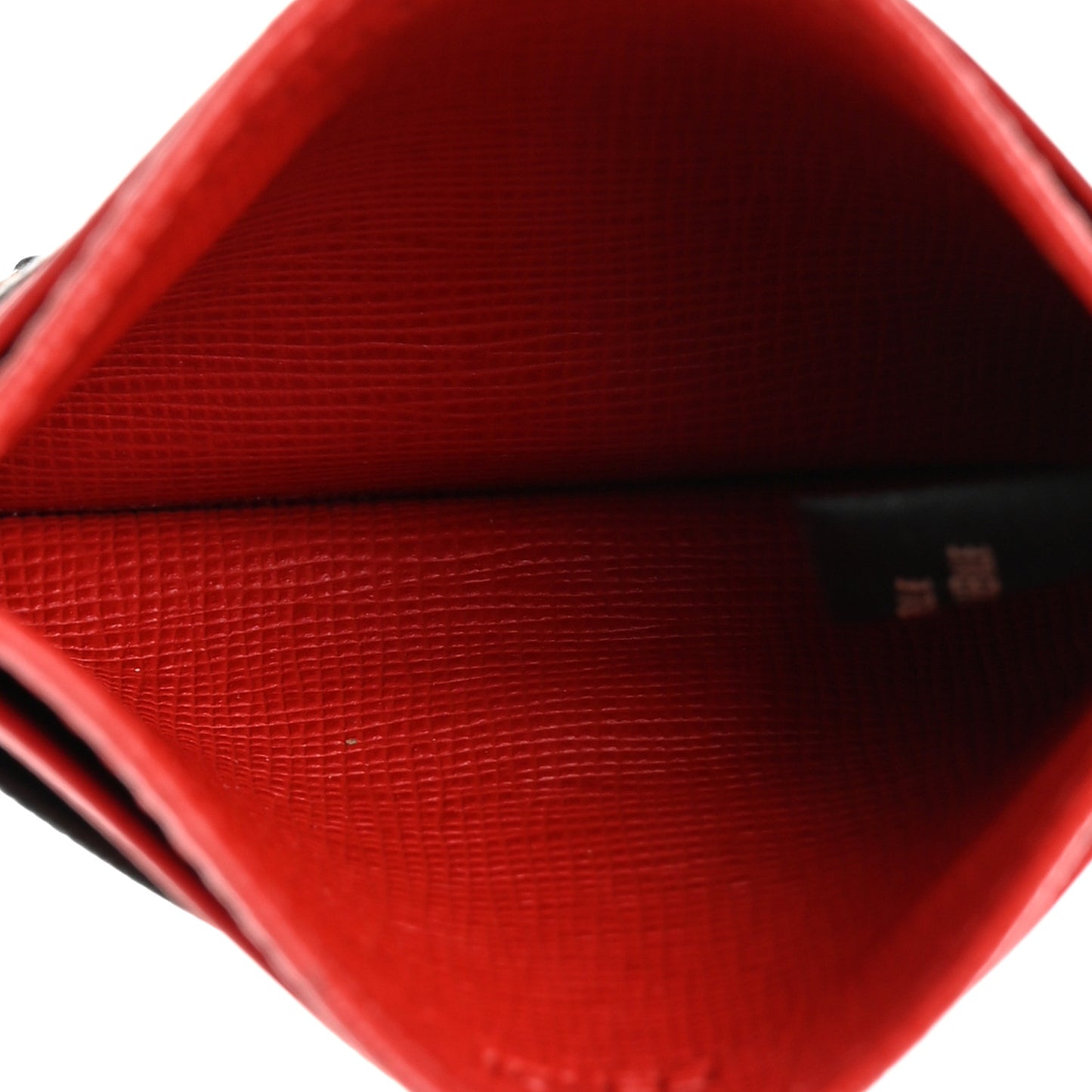 Vitello Elite Monster Eyes Inlay Card Holder Black Giallo Rosso