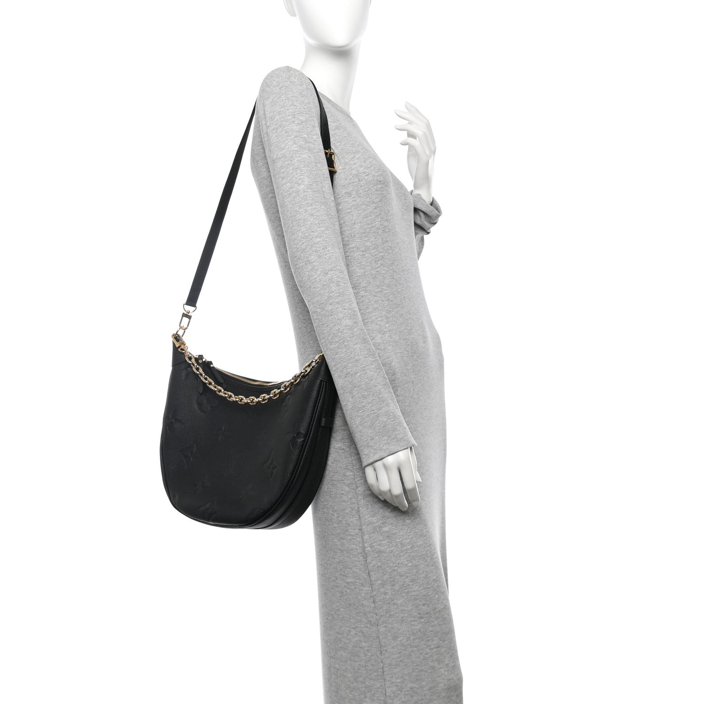 Empreinte Monogram Giant Loop Hobo Black