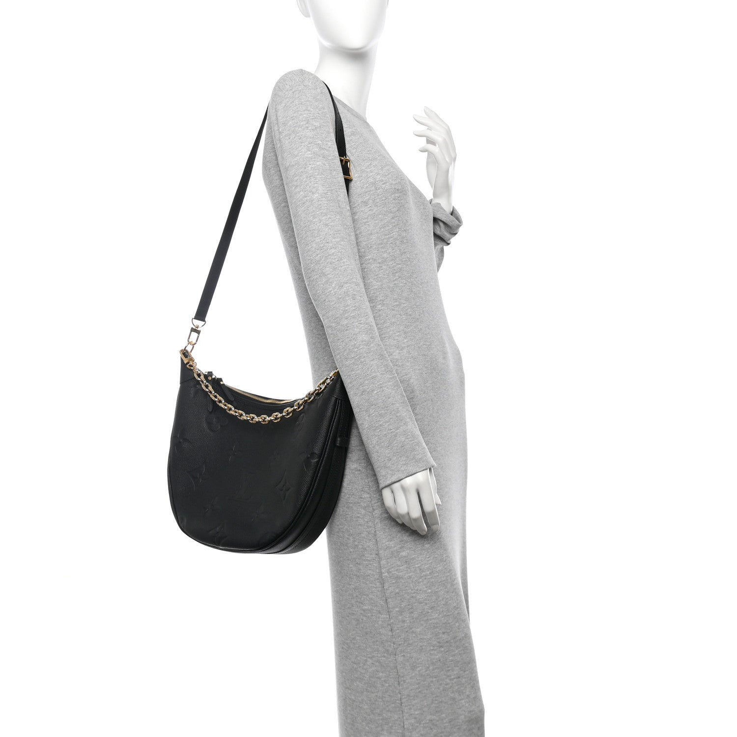 Louis Vuitton Empreinte Monogram Giant Loop Hobo Black 2 of 11