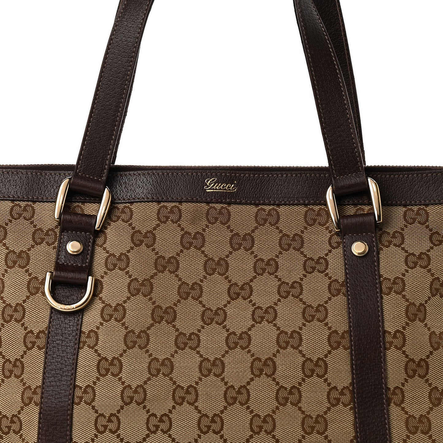 Monogram Medium Abbey Tote Dark Brown