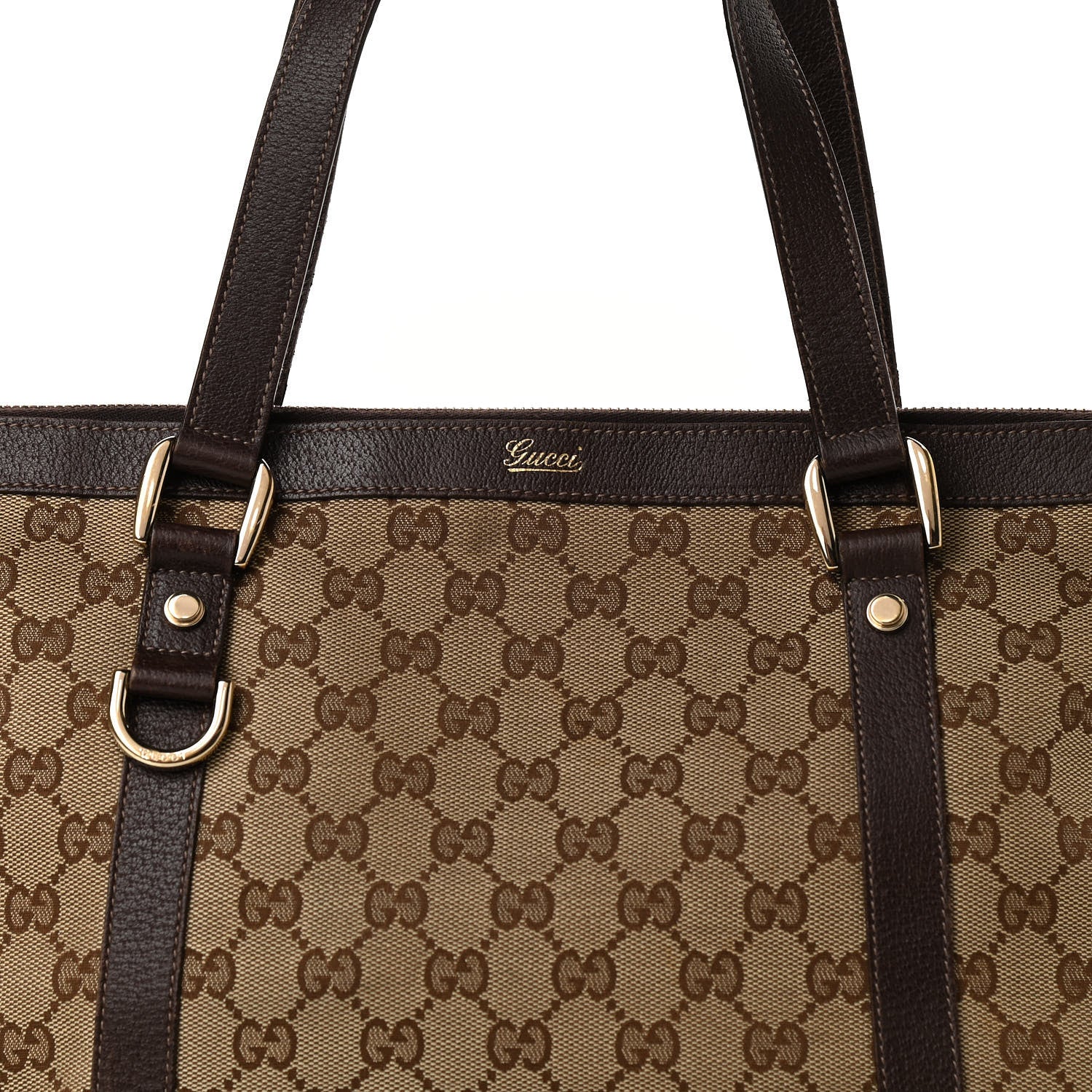 Gucci Monogram Medium Abbey Tote Dark Brown 8 of 10