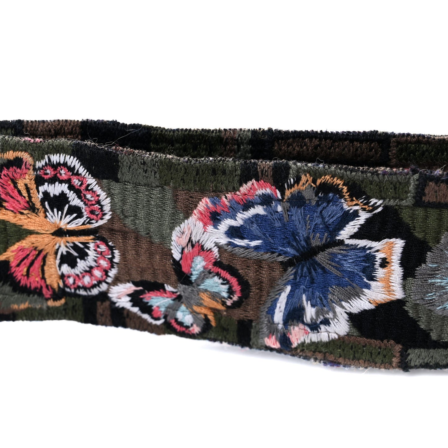 Canvas Camubutterfly Rockstud Guitar Strap Multicolor