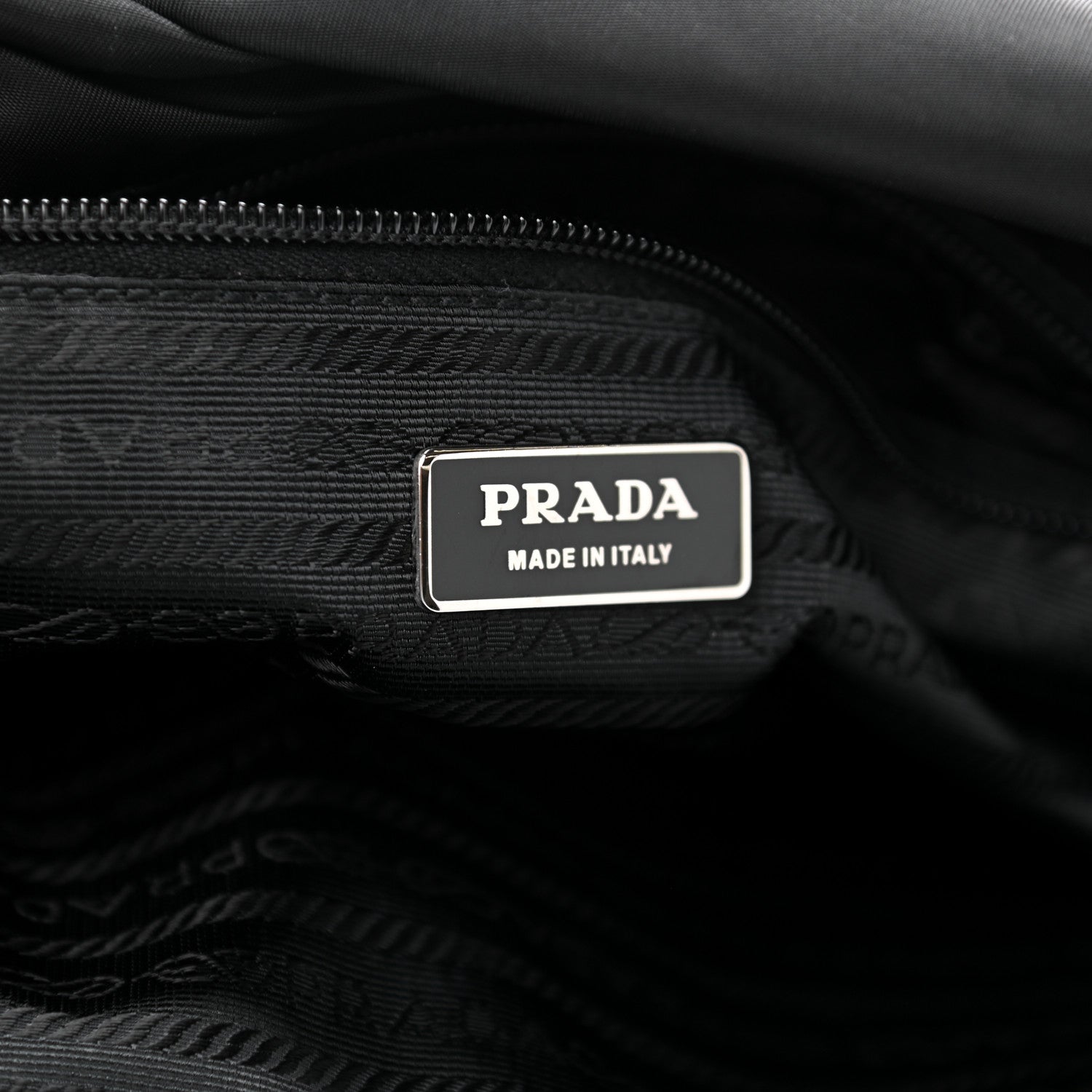 Prada Tessuto Nylon Saffiano Logo Messenger Bag Black 6 of 9