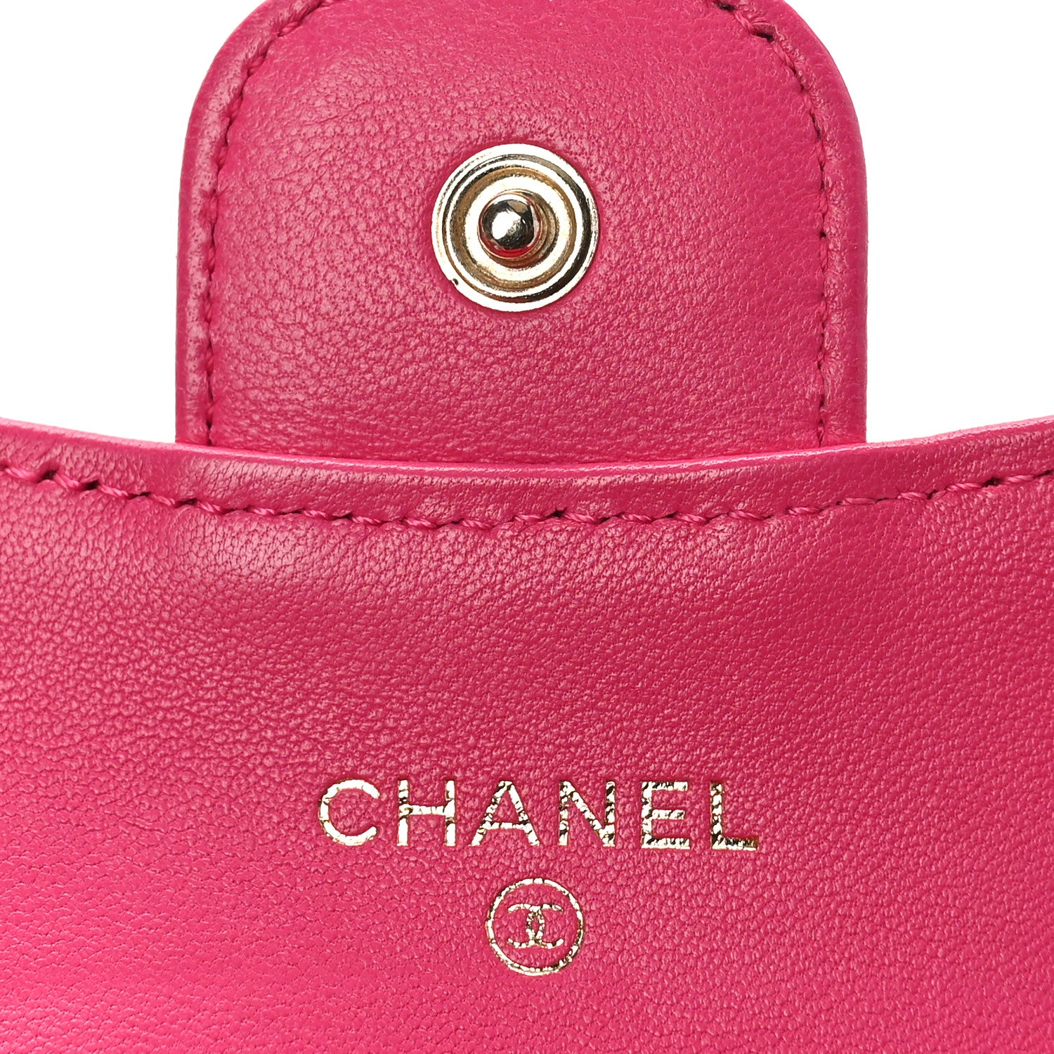 Chanel Lambskin Quilted Flap Card Holder Wallet Pink 6 of 14