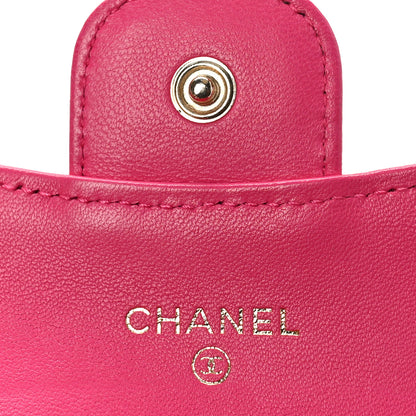 Chanel Lambskin Quilted Flap Card Holder Wallet Pink 6 of 14