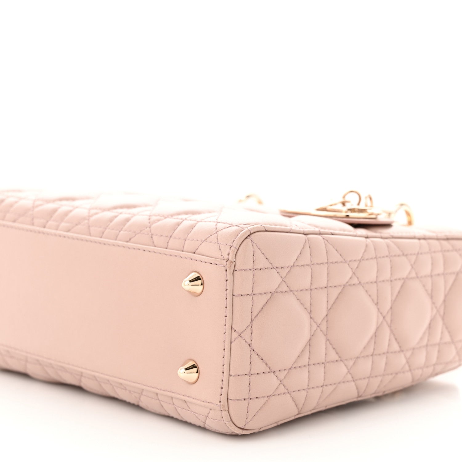 Christian Dior Lambskin Cannage Small Lucky Badges My Lady Dior Taupe 10 of 11