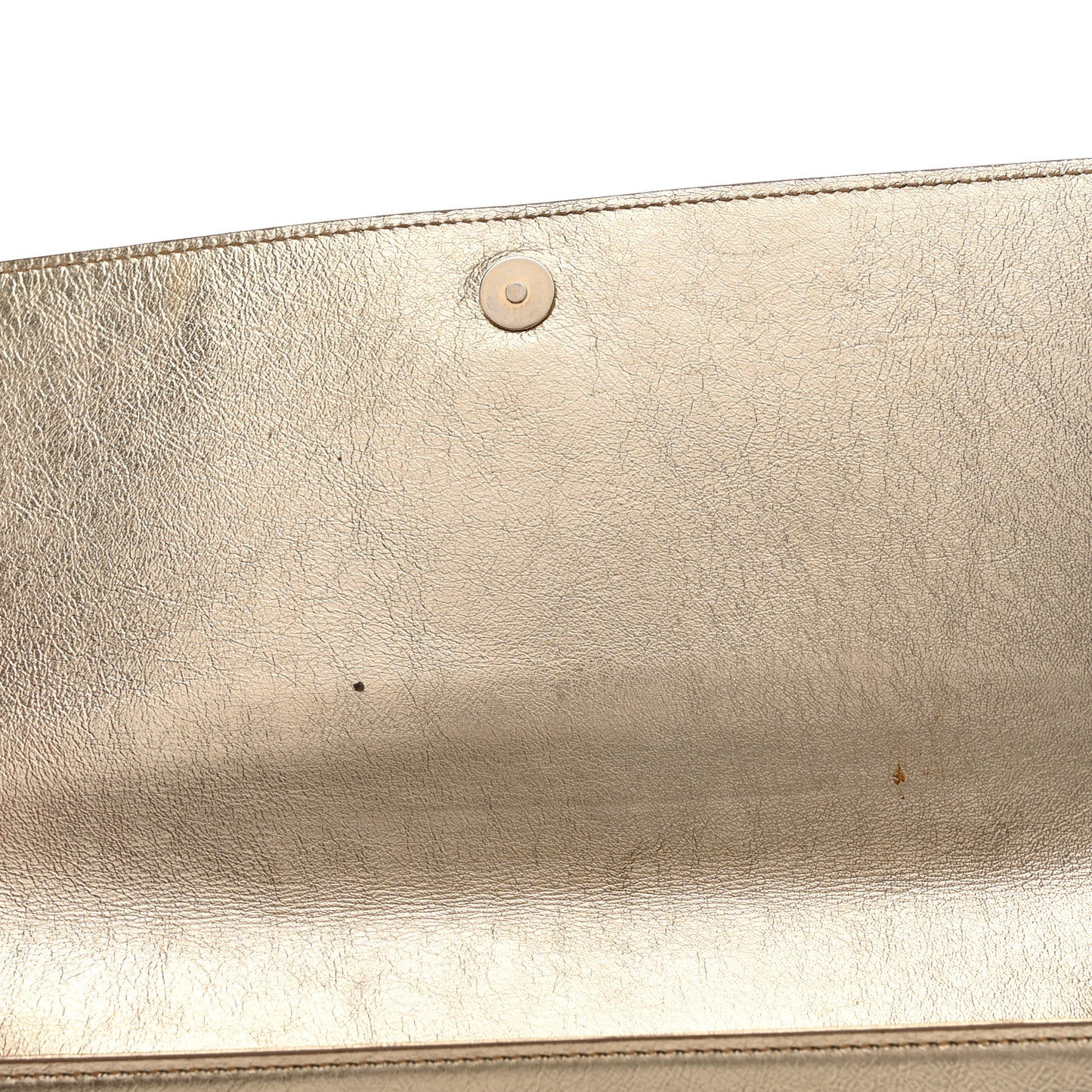 Metallic Calfskin Monogram Large Belle De Jour Clutch Gold