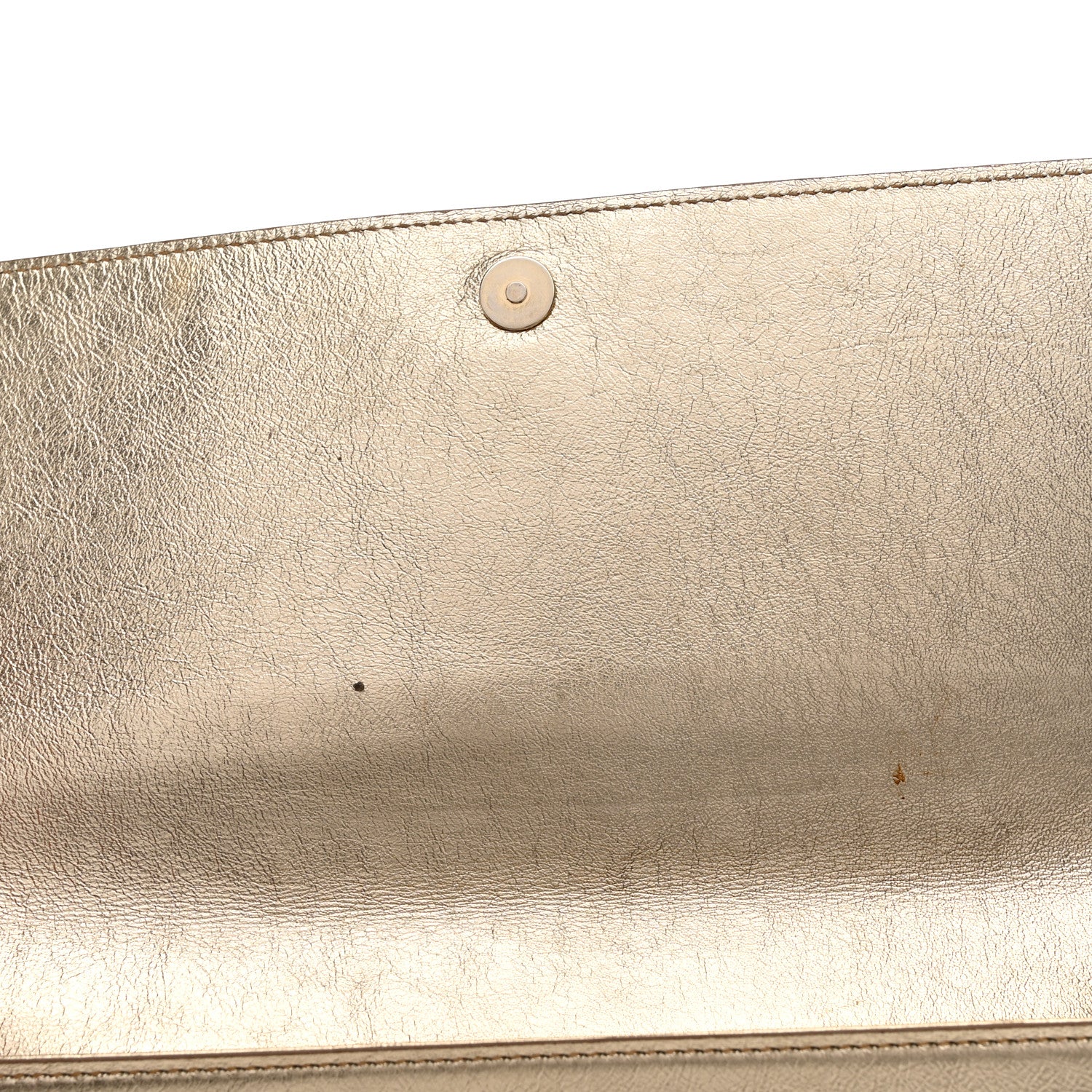 Saint Laurent Metallic Calfskin Monogram Large Belle De Jour Clutch Gold 7 of 9