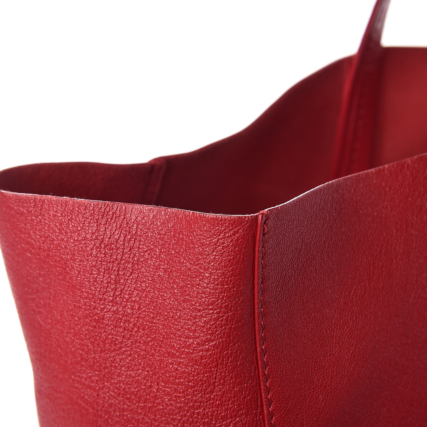 Lambskin Horizontal Cabas Red