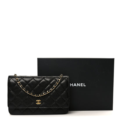 Chanel Caviar Quilted Wallet on Chain WOC Black 11 of 11