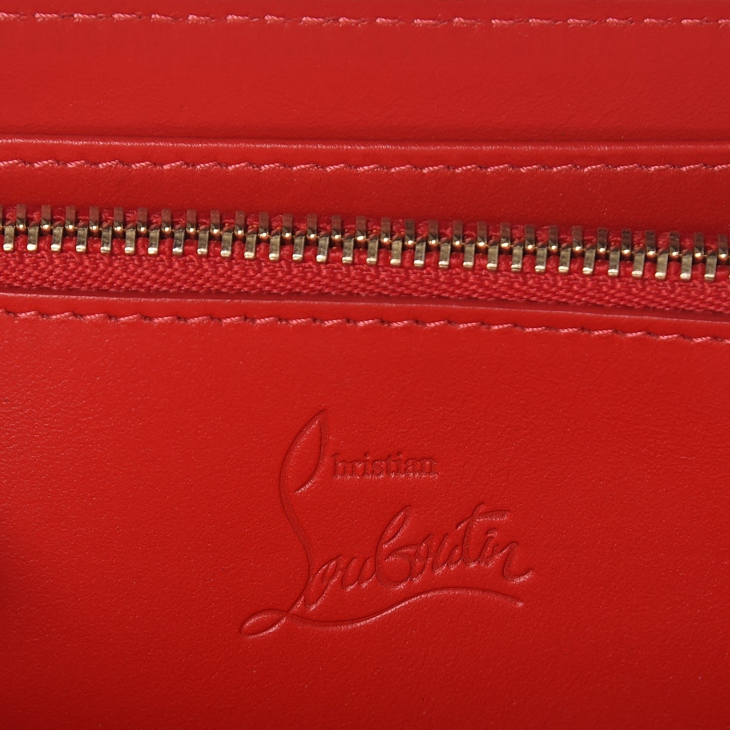 Christian Louboutin Specchio Panettone Spiked Zip Around Wallet Black 6 of 7