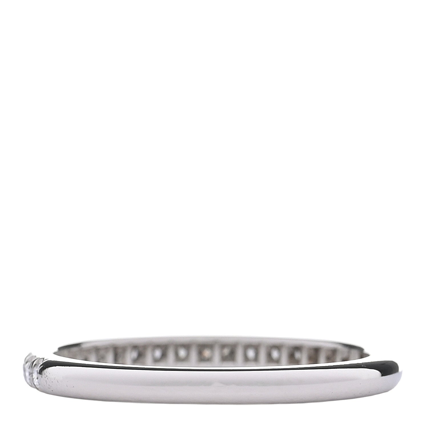 Tiffany Platinum Diamond .17ctw Soleste Half Eternity Band Ring 53 6.5 3 of 5