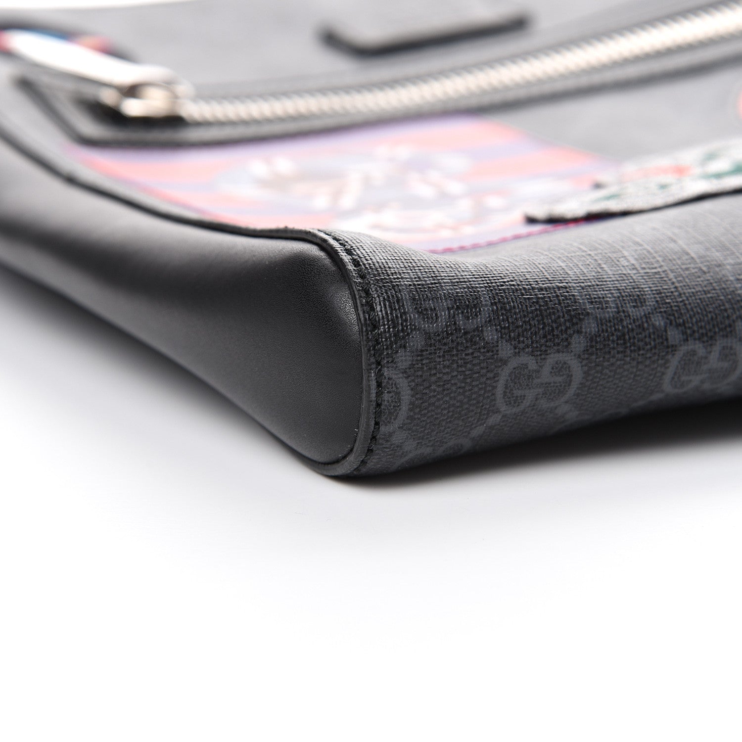 Gucci GG Supreme Monogram Night Courrier Flat Messenger Bag Black Multicolor 8 of 10