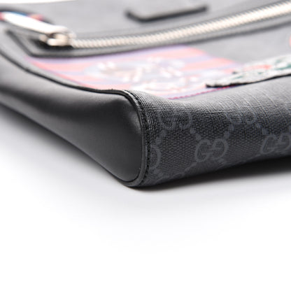 Gucci GG Supreme Monogram Night Courrier Flat Messenger Bag Black Multicolor 8 of 10
