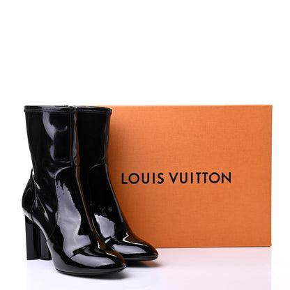 Louis Vuitton Patent Silhouette Ankle Boots 40 Black 10 of 10
