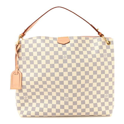 Louis Vuitton Damier Azur Graceful MM Rose Ballerine 1 of 14