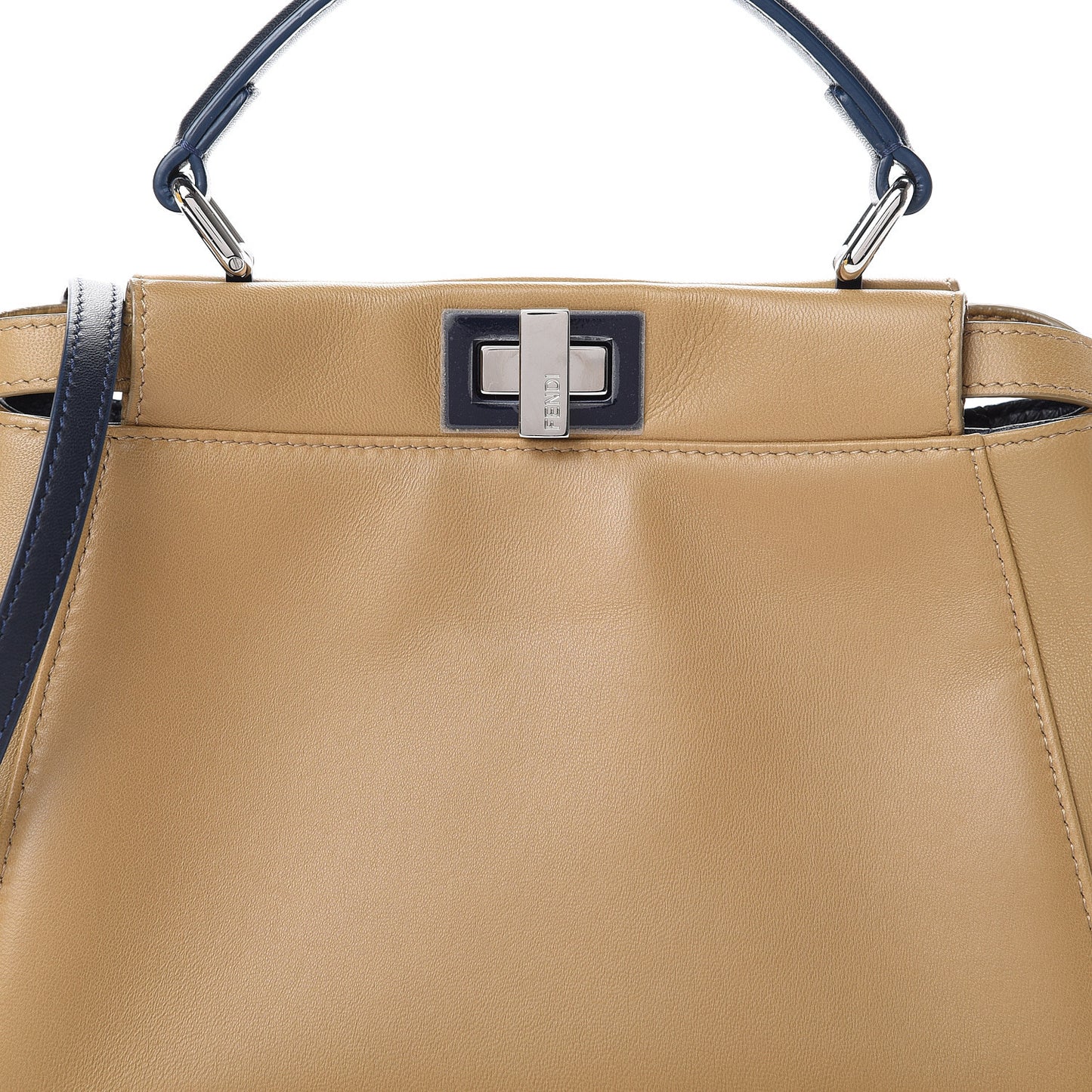 Nappa Colorblock Mini Peekaboo Iconic Satchel Cuoio Oceano Multicolor
