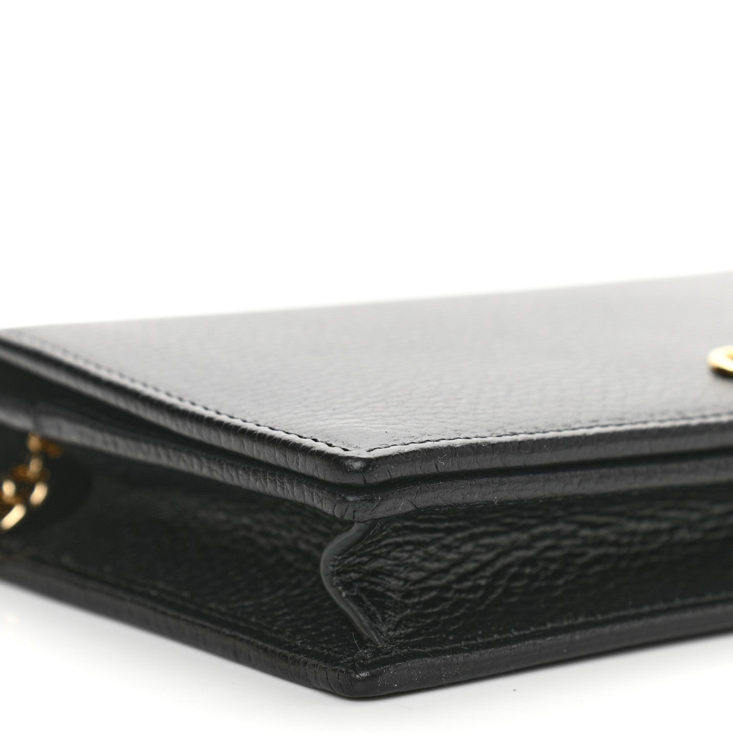 Gucci Calfskin Mini GG Marmont Chain Wallet Black 8 of 10