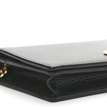Gucci Calfskin Mini GG Marmont Chain Wallet Black 8 of 10