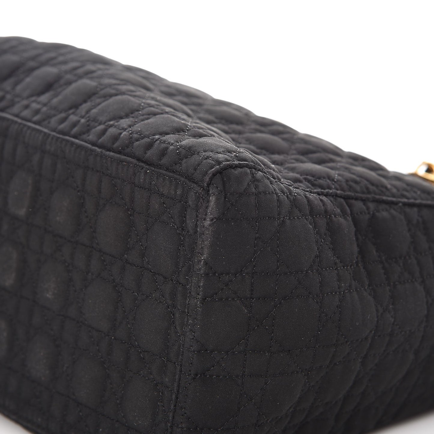 Nylon Cannage Medium Lady Dior Black