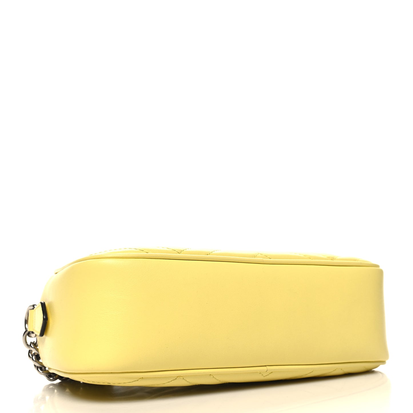 Calfskin Matelasse Small GG Marmont Chain Shoulder Bag Banana