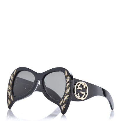 Gucci Pearl Oversized Sunglasses GG0143S Black 1 of 9