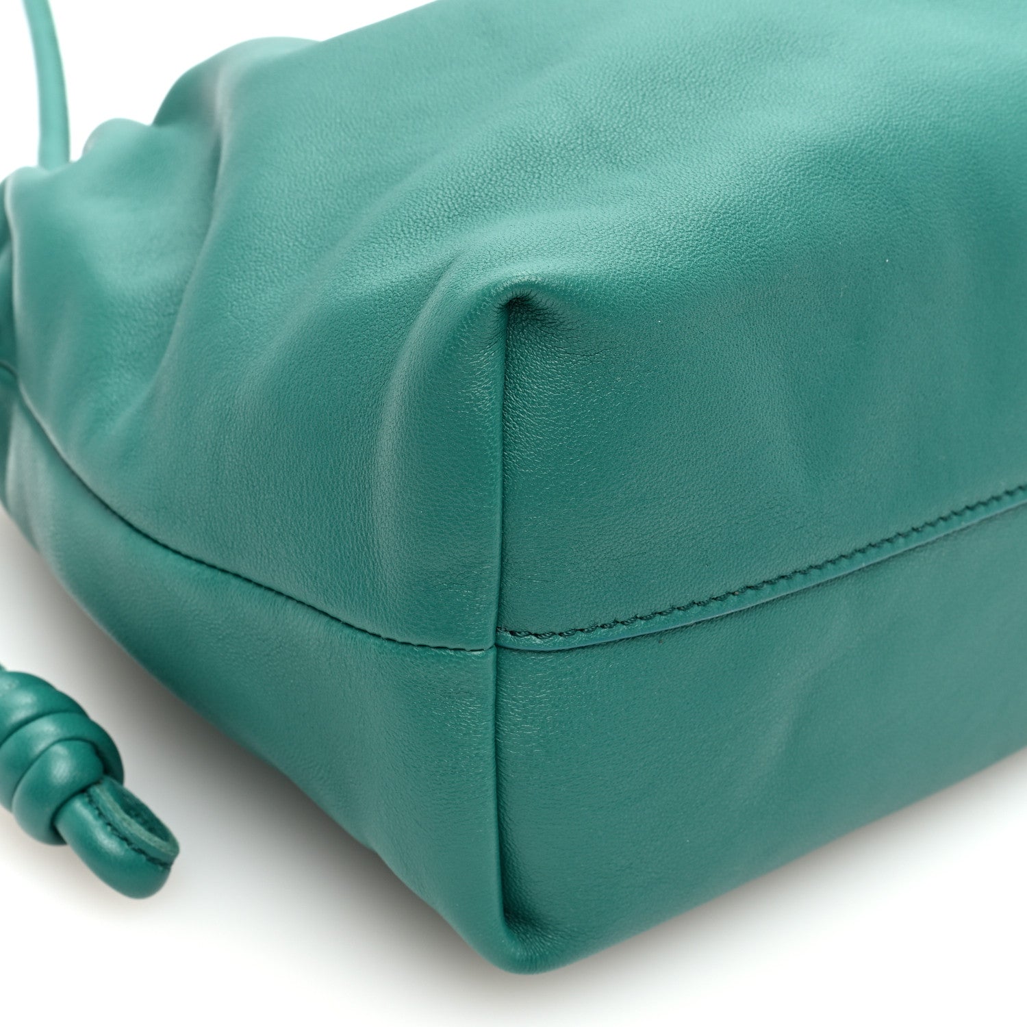 Loewe Mellow Nappa Medium Donut Chain Flamenco Knot Clutch Emerald Green 8 of 9