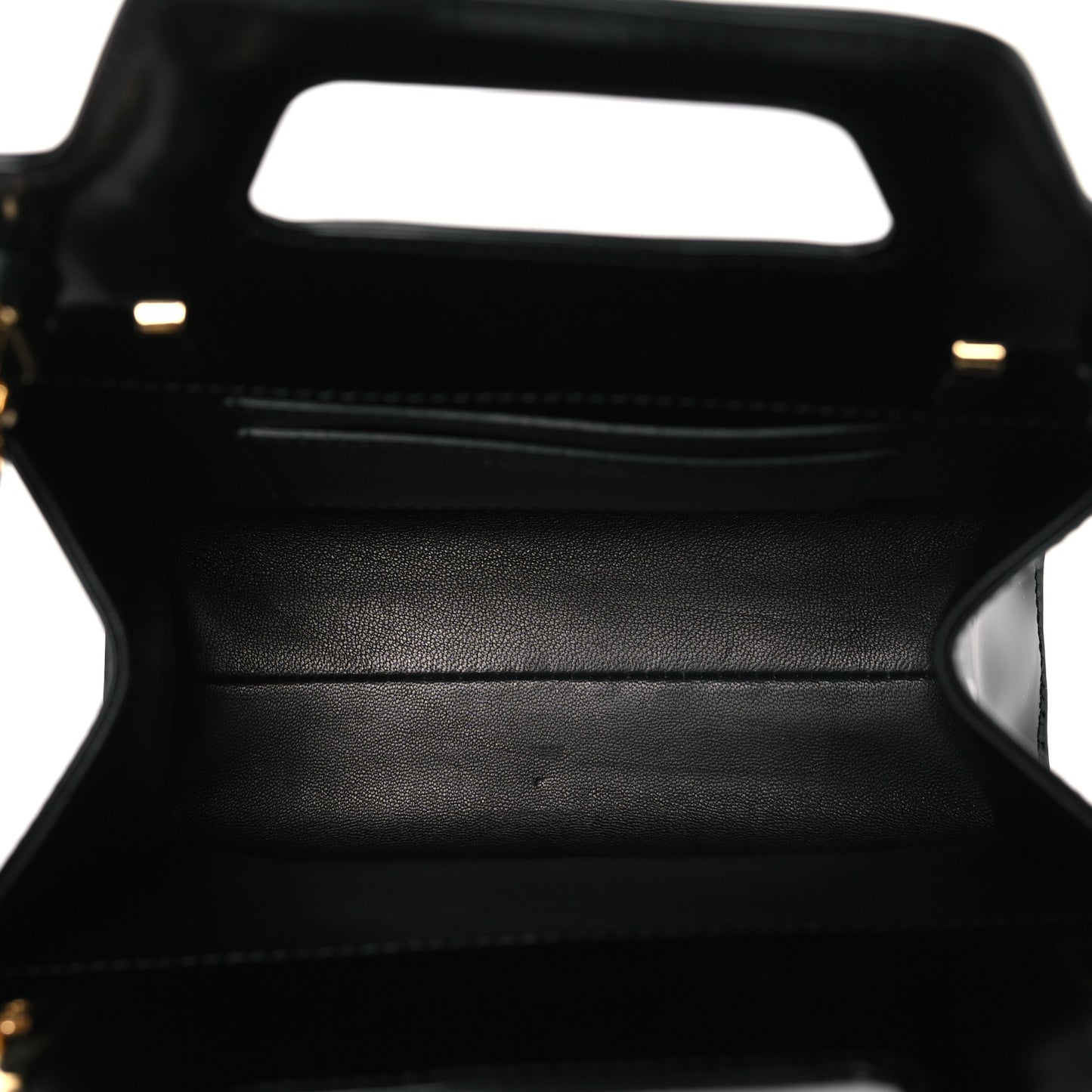 Brushed Calfskin Mini Wanda Top Handle Bag Black