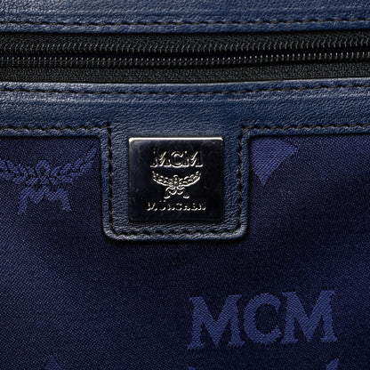 MCM Visetos Medium Stark Backpack Navy Blue 5 of 11