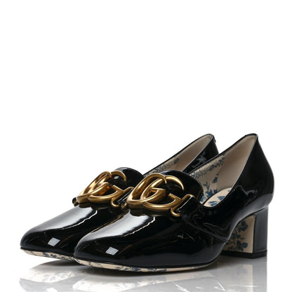 Gucci Vernice GG Victoire 55mm Loafer Pumps 38 Black 3 of 9