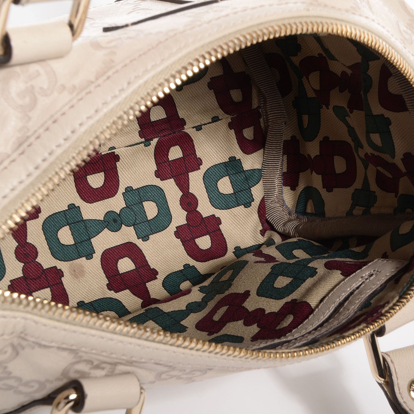 Guccissima Small Joy Boston Off White