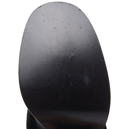 Chanel Calfskin CC Cap Toe Fold Over Boots 38.5 Black 6 of 7