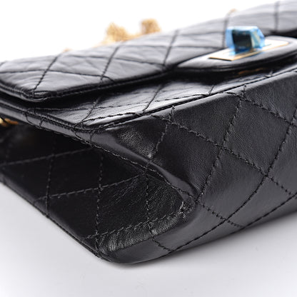 Chanel Aged Calfskin Quilted 2.55 Reissue Mini Flap Black 9 of 11