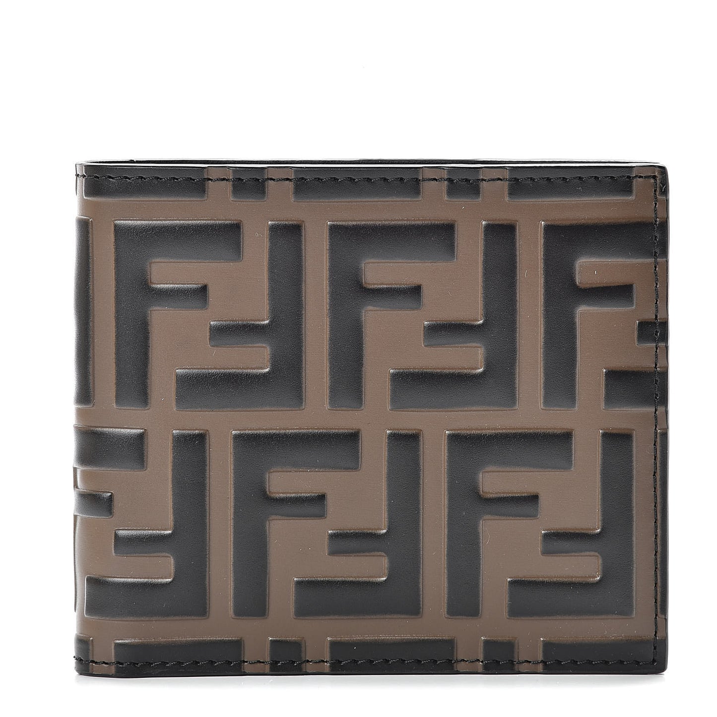 Vitello FF 1974 Embossed Bi-Fold Wallet Maya Black