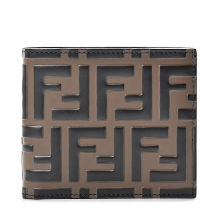 Fendi Vitello FF 1974 Embossed Bi-Fold Wallet Maya Black 1 of 8