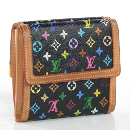 Louis Vuitton Monogram Multicolor Porte-Monnaie Billets Wallet Black 3 of 7