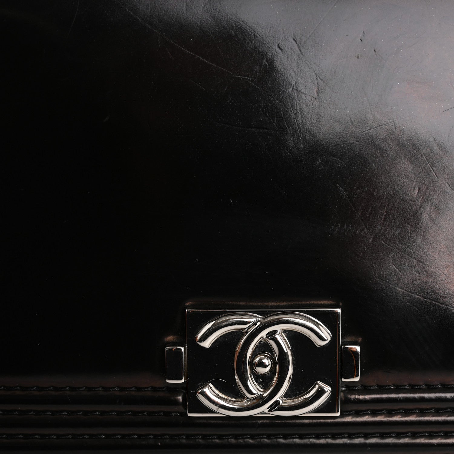 Chanel Glazed Calfskin Boy Yen Wallet Black 10 of 15
