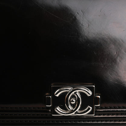 Chanel Glazed Calfskin Boy Yen Wallet Black 10 of 15
