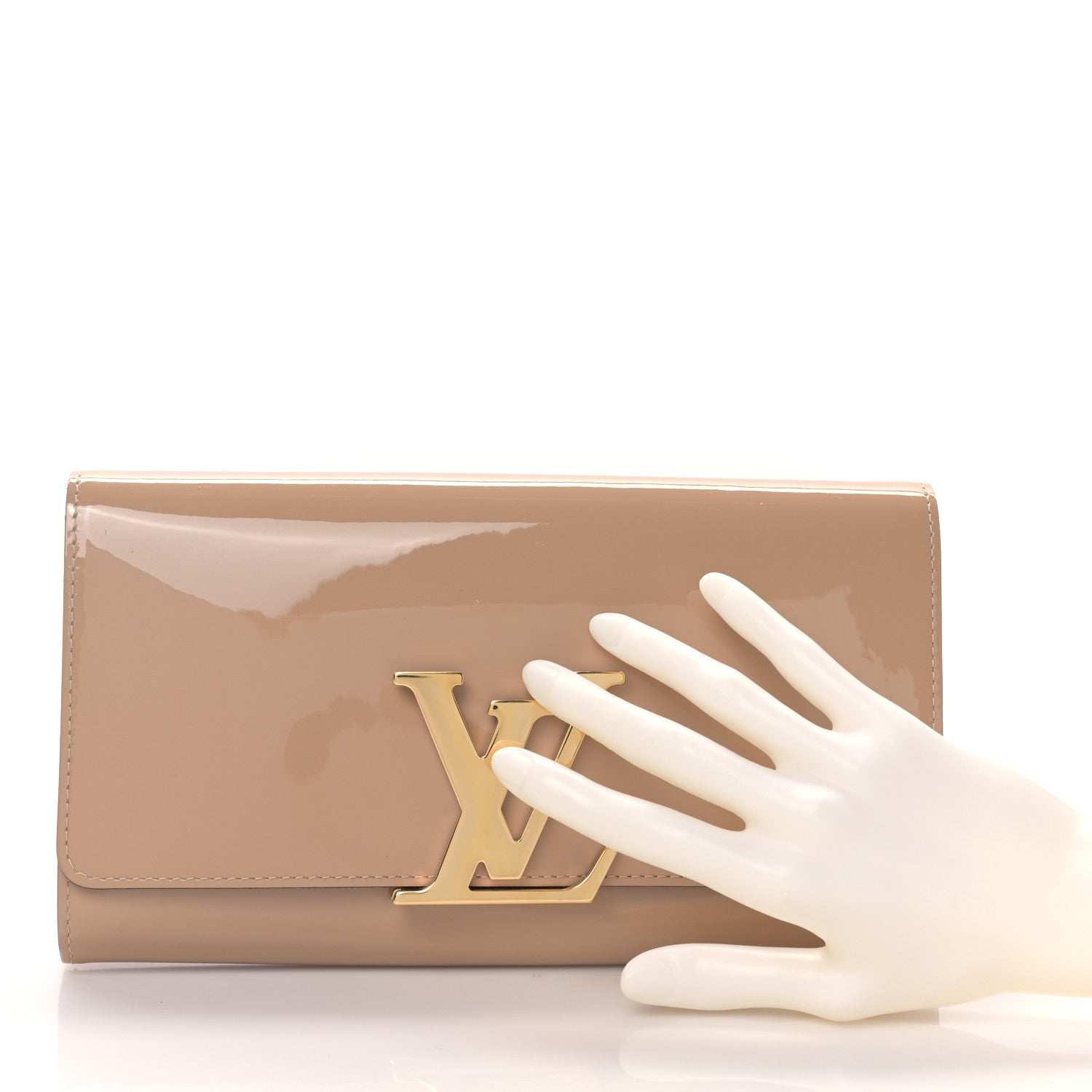 Louis Vuitton Patent Louise Clutch Nude 2 of 8