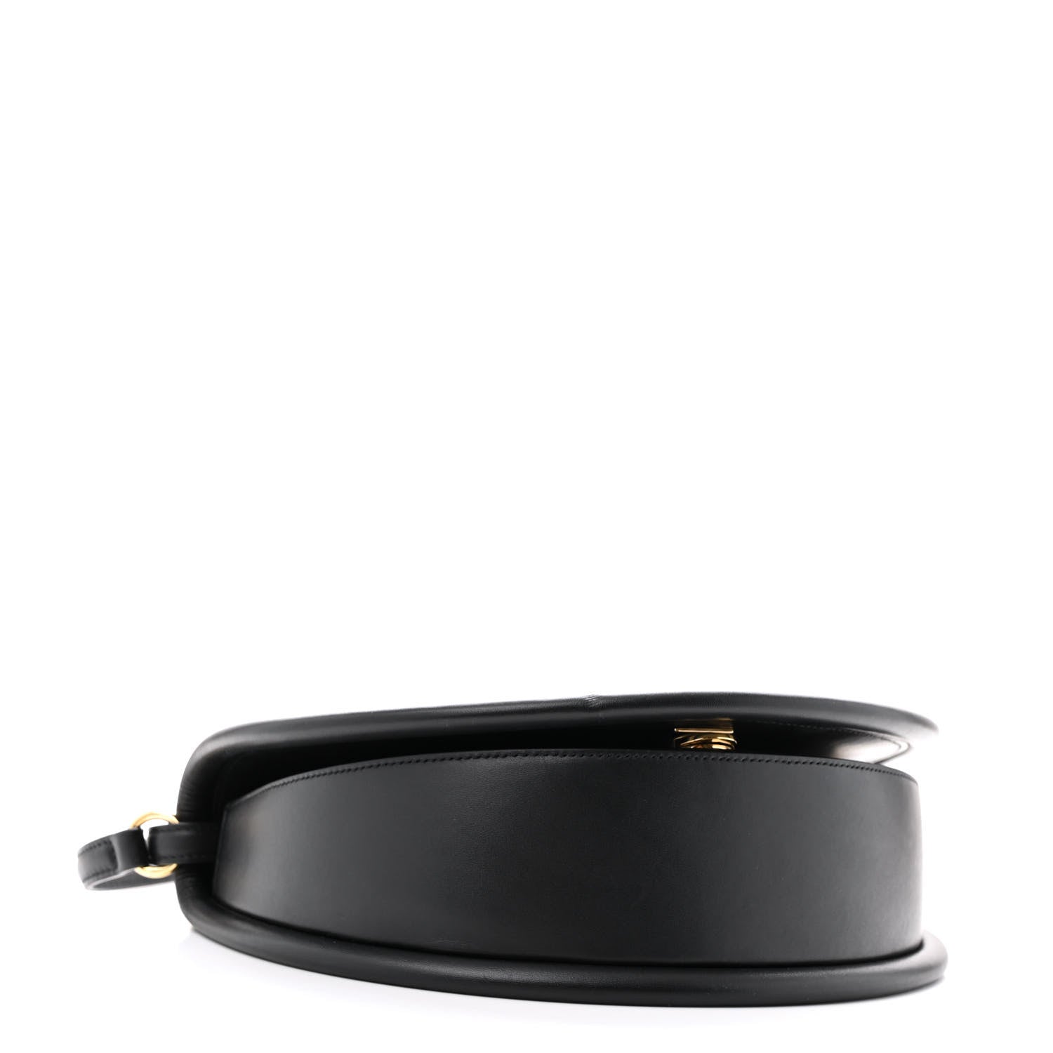 Salvatore Ferragamo Calfskin Aura Shoulder Bag Black 4 of 13